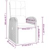 Ensemble de salon de jardin 2 pcs noir poly rotin et acier 
