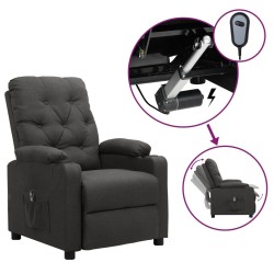 Fauteuil inclinable électrique Gris foncé Tissu 
