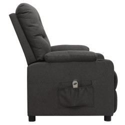 Fauteuil inclinable électrique Gris foncé Tissu 