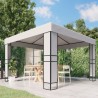Tonnelle avec toit double 3x3 m Blanc 
