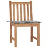 Chaises de jardin lot de 2 avec coussins Bois de teck massif 