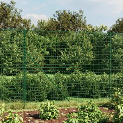 Clôture en treillis métallique vert 1,4x25 m acier galvanisé 