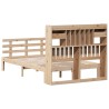 Lit bibliothèque sans matelas 135x190 cm bois de pin massif 