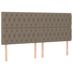 Tête de lit à LED Taupe 200x7x118/128 cm Tissu 