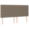Tête de lit à LED Taupe 200x7x118/128 cm Tissu 