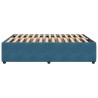 Cadre de lit sans matelas bleu 160x200 cm velours 