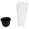 Jardinière et intérieur amovible blanc 18/45L PP aspect rainuré 