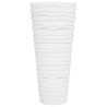 Jardinière et intérieur amovible blanc 18/45L PP aspect rainuré 