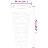 Jardinière et intérieur amovible blanc 18/45L PP aspect rainuré 