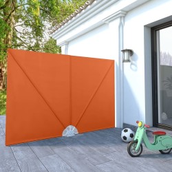 Auvent latéral pliable de terrasse Terre cuite 240 x 160 cm  