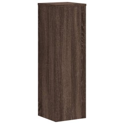 Supports pour plantes 2 pcs chêne marron bois d'ingénierie 