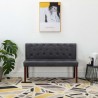 Banc 120 cm Gris Similicuir daim 