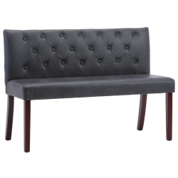 Banc 120 cm Gris Similicuir daim 