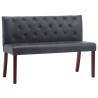 Banc 120 cm Gris Similicuir daim 