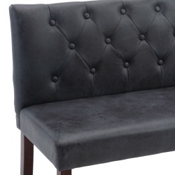 Banc 120 cm Gris Similicuir daim 