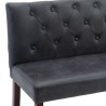 Banc 120 cm Gris Similicuir daim 