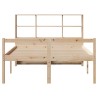 Lit bibliothèque sans matelas 120x190 cm bois de pin massif 