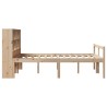 Lit bibliothèque sans matelas 120x190 cm bois de pin massif 