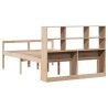 Lit bibliothèque sans matelas 120x190 cm bois de pin massif 