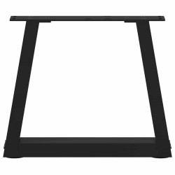Pieds de table basse en V 2 pièces Noir 30 x (30-31,3) cm Acier 