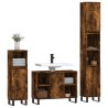 Ensemble de meubles de salle de bain 3 pcs Chêne fumé 