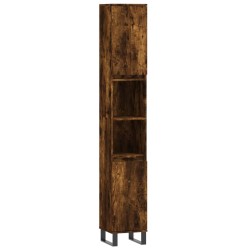 Ensemble de meubles de salle de bain 3 pcs Chêne fumé 