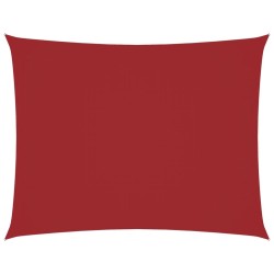 Voile de parasol tissu oxford rectangulaire 4x5 m rouge 