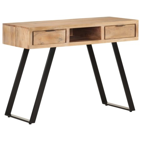 Bureau 107x45x79 cm Bois d'acacia solide avec bord naturel 