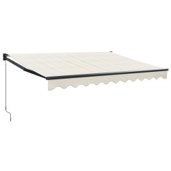 Auvent rétractable crème 3,5x2,5 m tissu et aluminium 