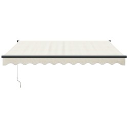 Auvent rétractable crème 3,5x2,5 m tissu et aluminium 
