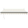 Auvent rétractable crème 3,5x2,5 m tissu et aluminium 