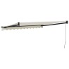 Auvent rétractable crème 3,5x2,5 m tissu et aluminium 