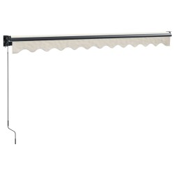 Auvent rétractable crème 3,5x2,5 m tissu et aluminium 