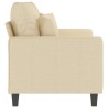 Canapé à 2 places Crème 120 cm Tissu 