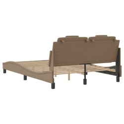 Cadre de lit sans matelas cappuccino 140x200 cm similicuir 
