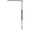 Paroi de douche avec étagère Noir 80x195 cm Verre ESG&Aluminium 