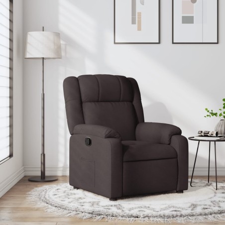 Fauteuil inclinable Marron foncé Tissu 