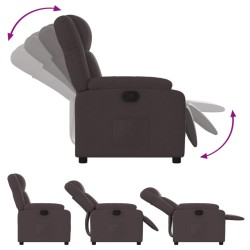 Fauteuil inclinable Marron foncé Tissu 