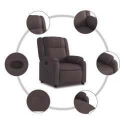 Fauteuil inclinable Marron foncé Tissu 