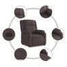 Fauteuil inclinable Marron foncé Tissu 