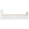Cadre de lit sans matelas blanc 90x200 cm bois de pin massif 