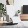 Fauteuil inclinable avec repose-pieds blanc similicuir 