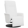 Fauteuil inclinable avec repose-pieds blanc similicuir 