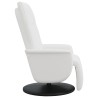 Fauteuil inclinable avec repose-pieds blanc similicuir 