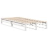 Lit bibliothèque sans matelas blanc 90x190 cm bois massif 