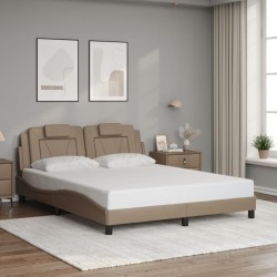 Cadre de lit sans matelas cappuccino 160x200 cm similicuir 