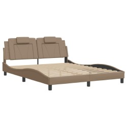 Cadre de lit sans matelas cappuccino 160x200 cm similicuir 