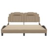 Cadre de lit sans matelas cappuccino 160x200 cm similicuir 