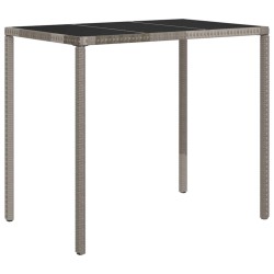 Salon de jardin 6 pcs avec coussins Gris Résine tressée 