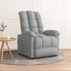 Fauteuil inclinable électrique Gris clair Tissu 